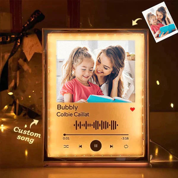 Scannable Custom Music Code Night Light Mirror Music Gifts Mother's Day Gifts - MyFaceTshirt