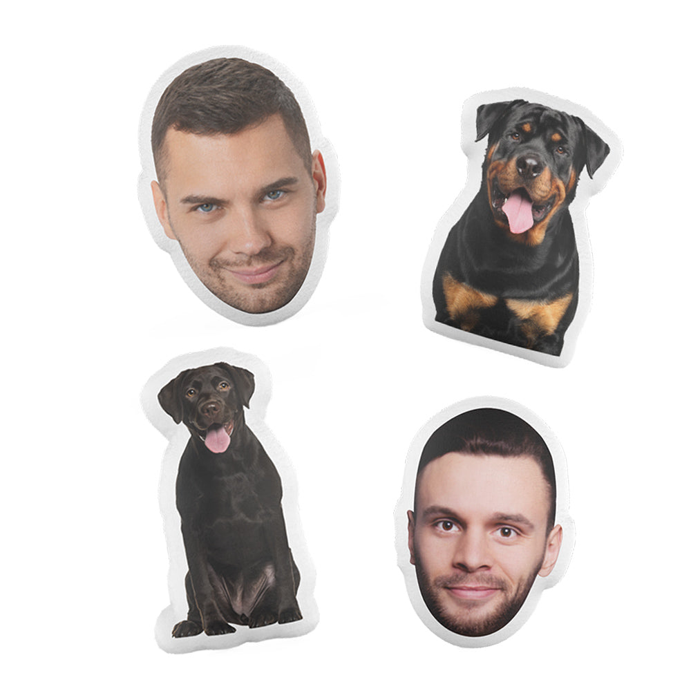 Custom Face Pillow Personalized Photo Portrait Pillow Customized Face Doll Custom Body Pillow - MyFaceTshirt