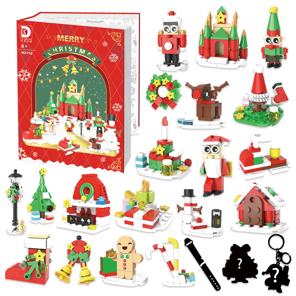 Advent Calendar 2025 Building Sets Countdown 24 Brick Figure Surprises for Kids Include Santa Claus,Christmas Tree Building Sets - MyFaceTshirt