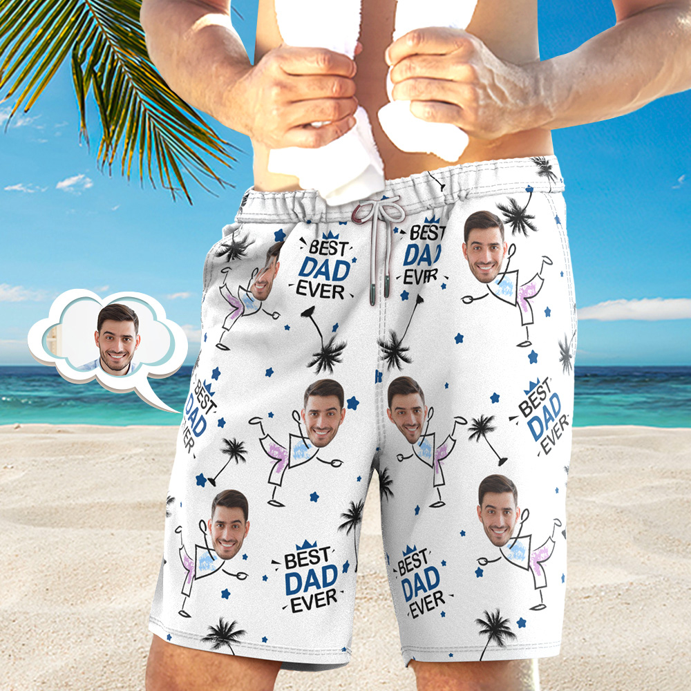 Custom Face Men's Beach Trunks Cartoon villain Shorts