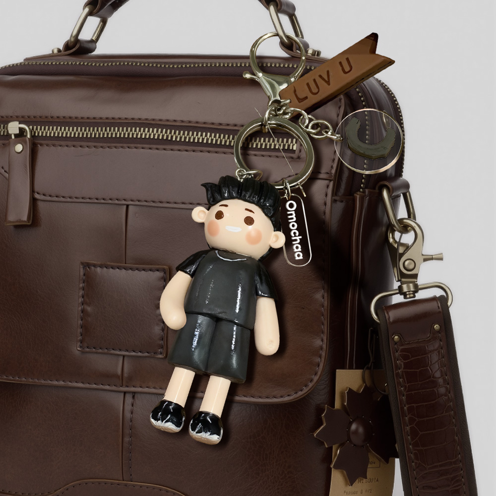 Custom Cute Q-Version Bag Charm with Custom Photo Cartoon Character Gift
