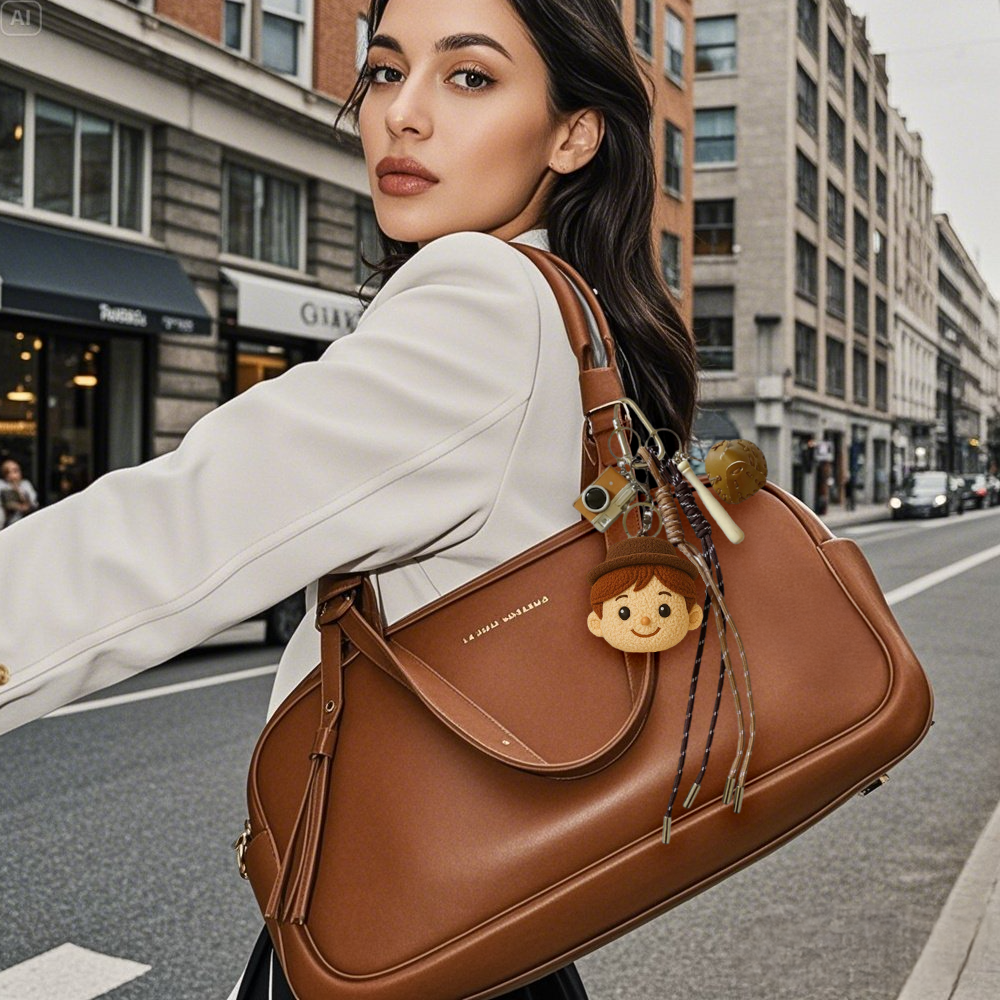 Luxury Handcrafted Bag Charms & Keychains -Plated Leather Charms for Designer Bags | Birthday & Mother's Day Gift