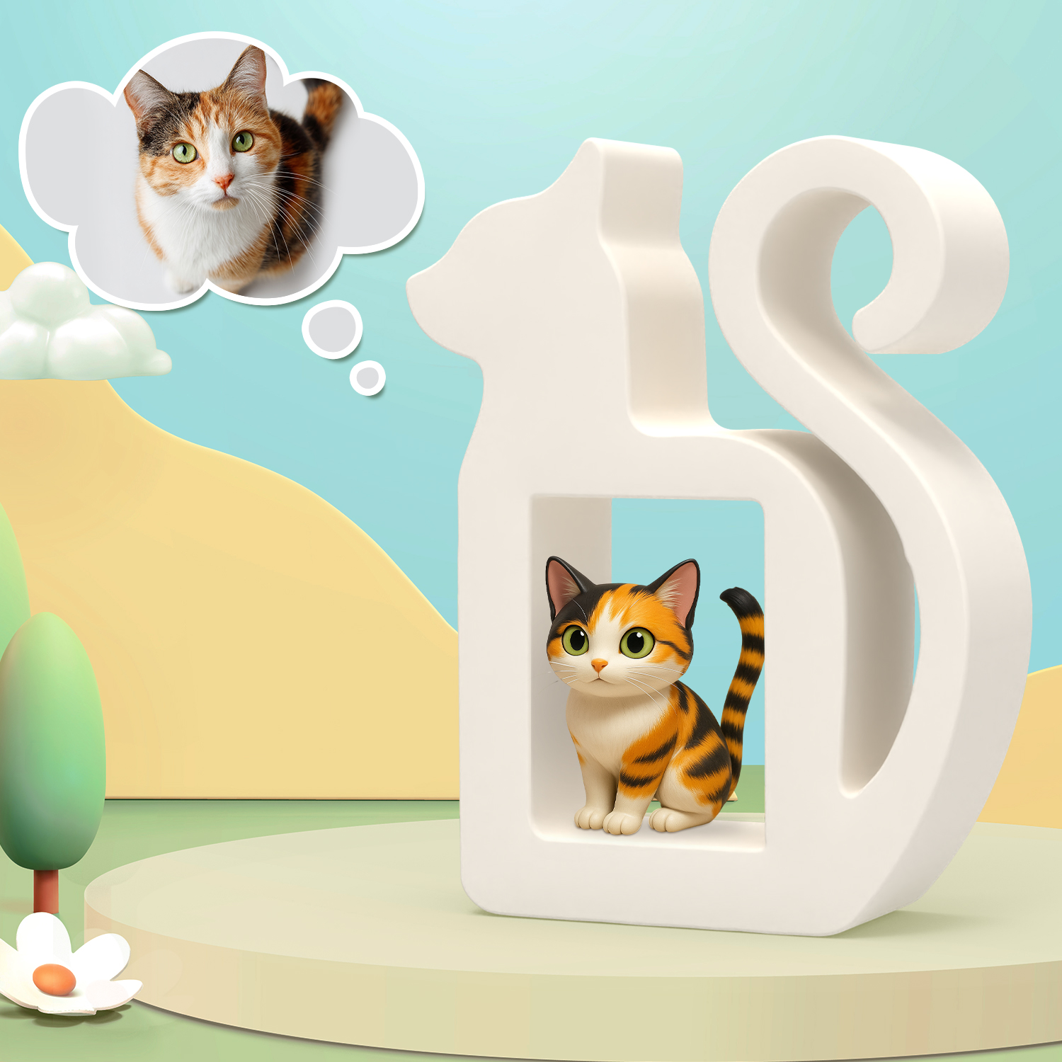 Custom 3D Figure from Your Photo Frame the Memory Personalized 3D Figure with Photo Frame