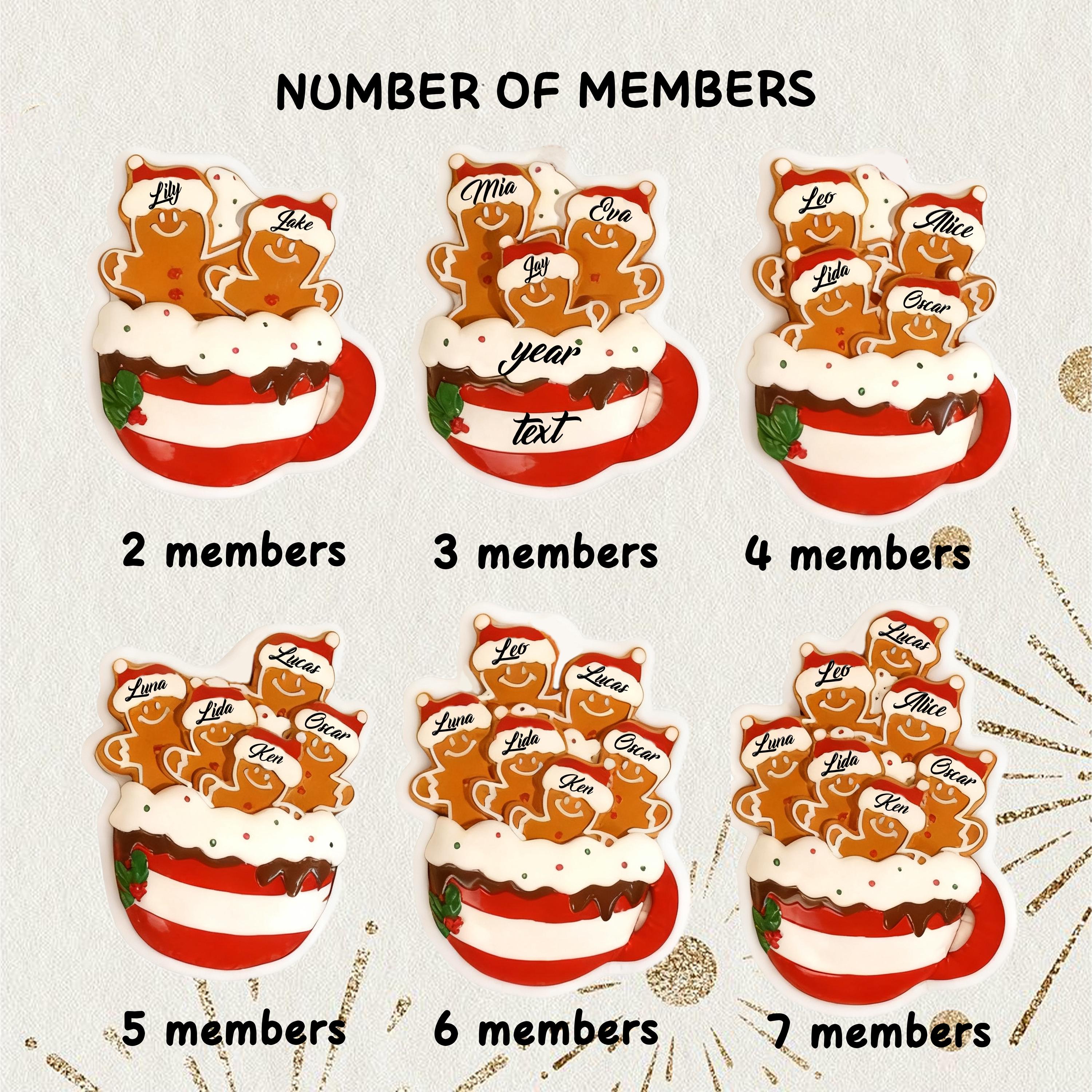 Personalized Gingerbread Family Pillow, Custom Name Xmas Cushion, Holiday Decor Gift, Gingerbread Mug Pillow, Merry Christmas 2025