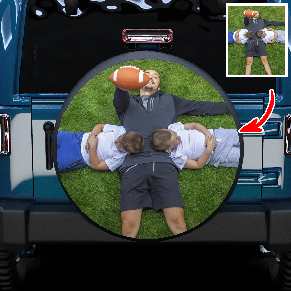 Custom Family Photo On Spare Tire Cover - MyFaceTshirt