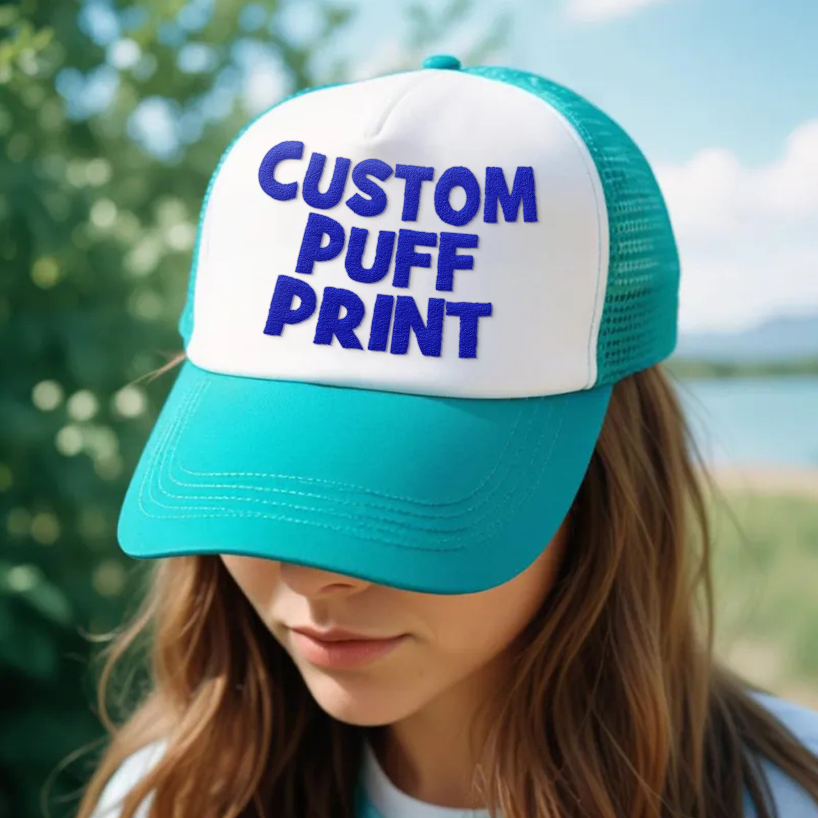 Custom Puff Print Trucker Hat Personalized Name Foam Trucker Caps for Adult