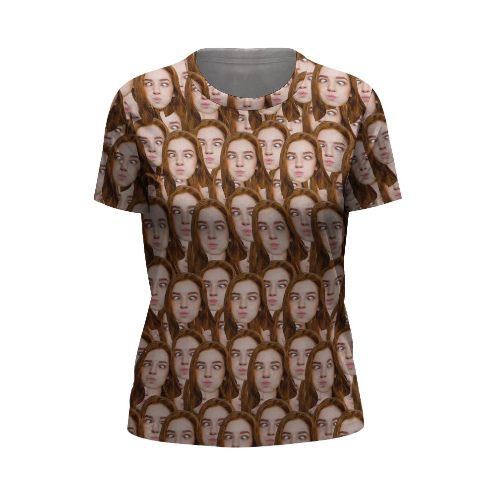 Custom Face T-shirt Women's T-shirt Personalized T-shirt for Wife