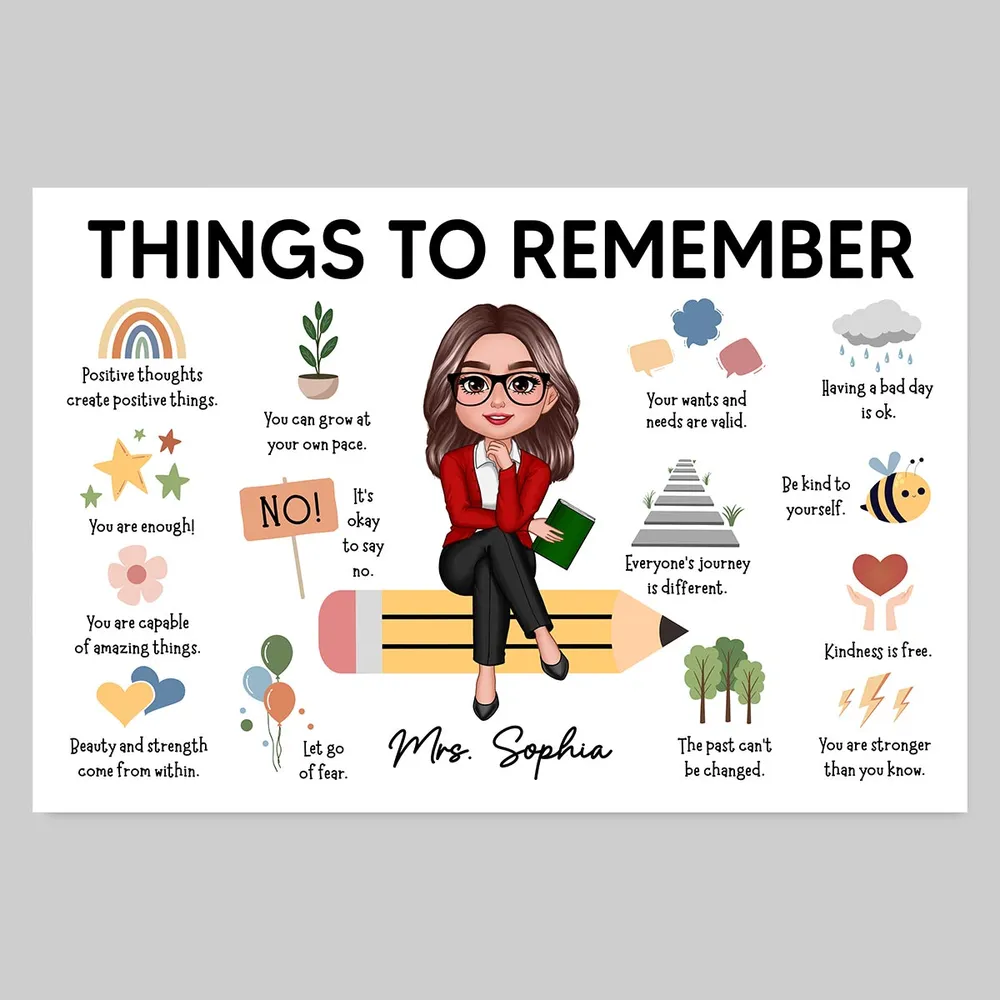 Personalized Teacher Appreciation Poster | Custom Back to School Gift, Thoughtful Thank You Present