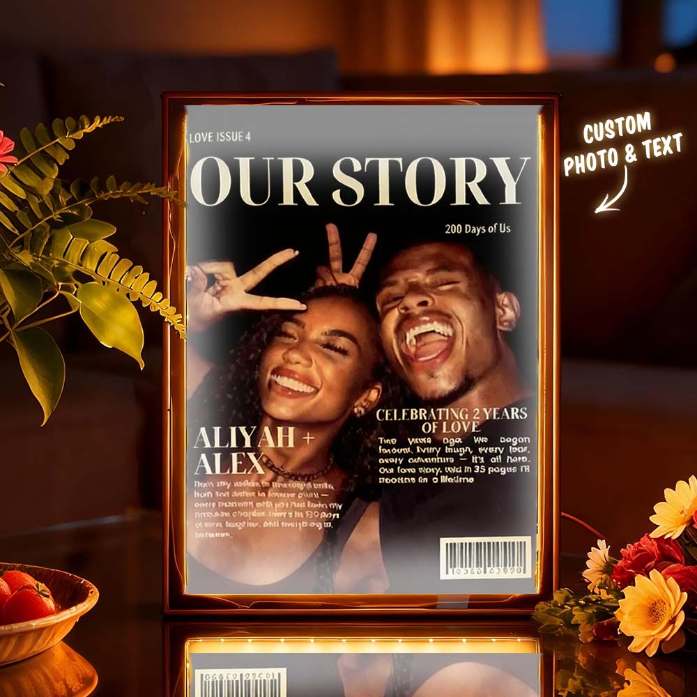 Personalized Magazine Cover Night Light - MyFaceTshirt