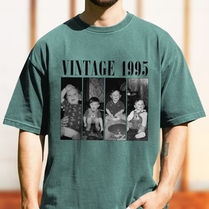Custom Bootleg Photo Year Vintage Comfort Color Shirt Custom Year Birthday Shirt