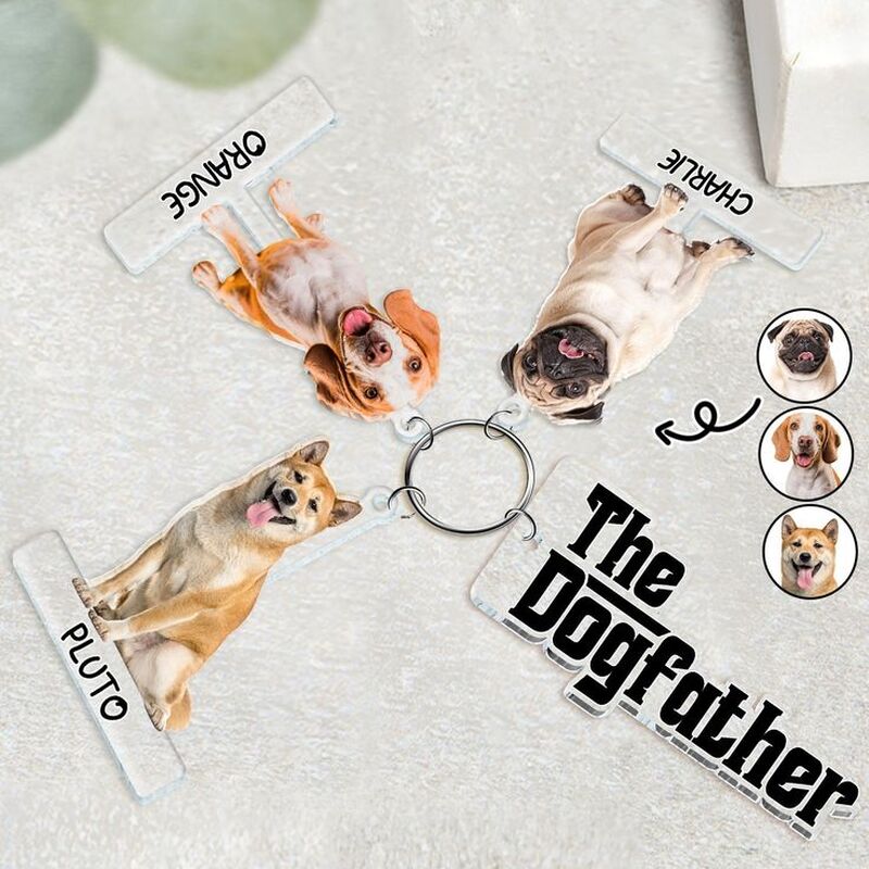 Personalized Acrylic Photo Keychain For Cute Pets