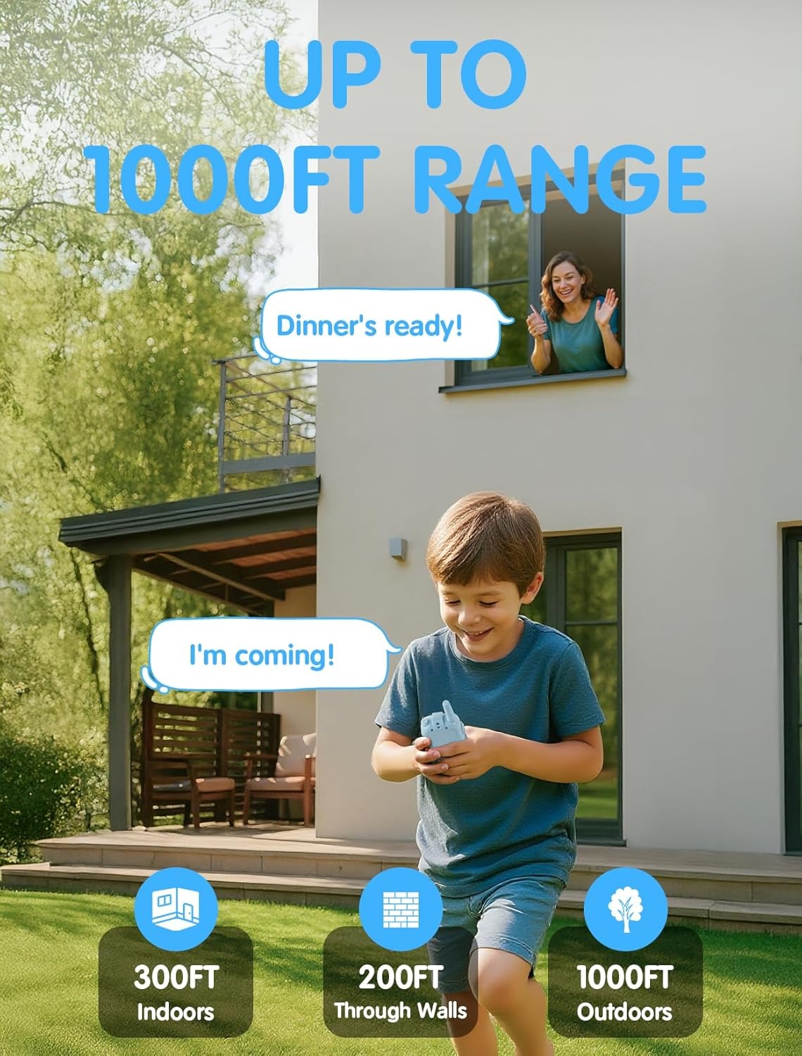 Walkie Talkie for Kids with Video: 2 Pack Rechargeable Toddler Toys with HD Camera & Voice Changer, Long Range Gift Toys for Boys & Girls Ages 3-8 for Outdoor Play, Camping, Travel, Hiking