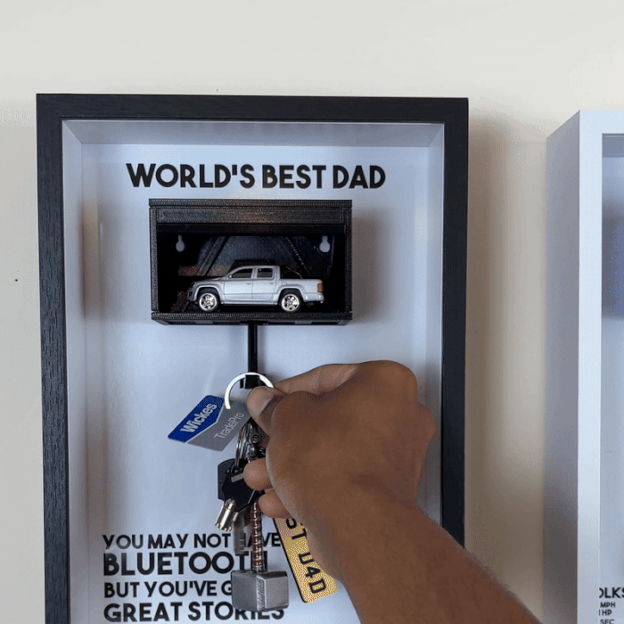 Custom Key Paddock Frames Personalized Text  Garage Keychain Father's Day Gift