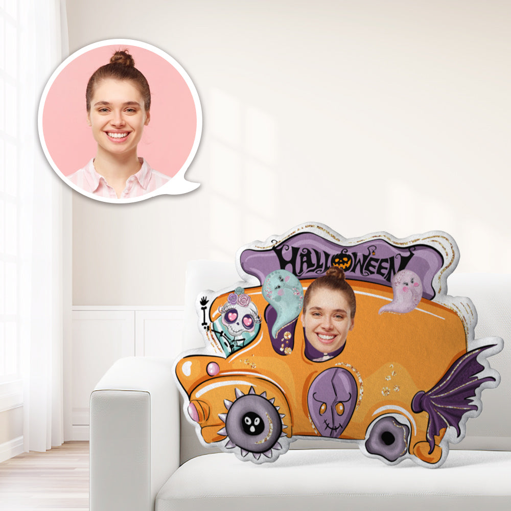 Photo Pillow Face Pillow Personalized Pillow Custom Pillow Minime Pillow Doll Orange Car Halloween - MyFaceTshirt