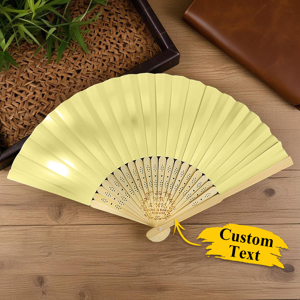 Light blue Laser Engraved Silk  Hand Fans,Personalized Bamboo silk Fans,Monogram  Wedding Fans,  Special Event,Party Favors,icon,symbols