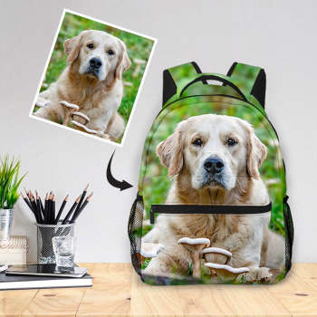 Custom Photo Backpack Personalized All Print Photo BackPack Pet Bag For Supplies - MyFaceTshirt