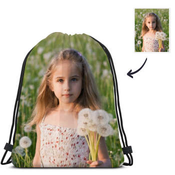 Back To School Gifts Personalized Photo Drawstring Sport Backpack - MyFaceTshirt