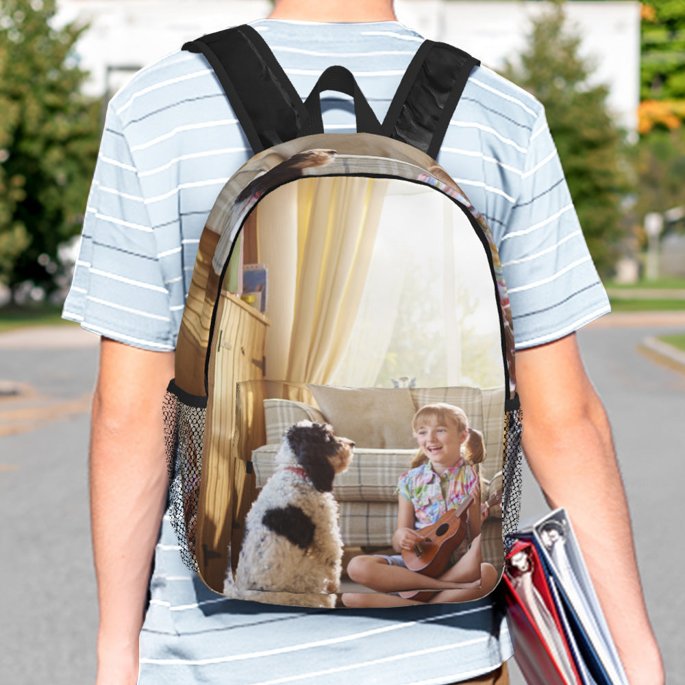 Custom Photo Backpack Personalised School Bag for Kids - MyFaceTshirt