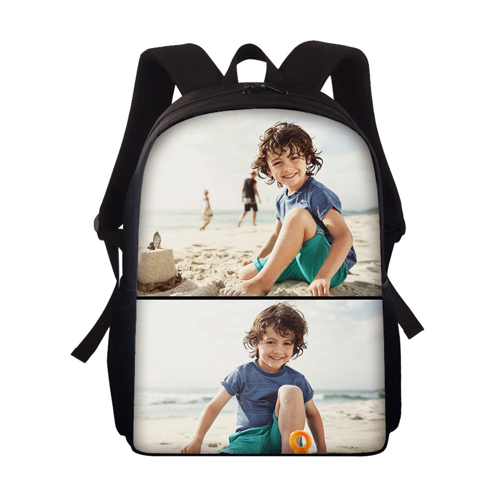 Custom Photo Backpack Personalised School Bag for Students - MyFaceTshirt