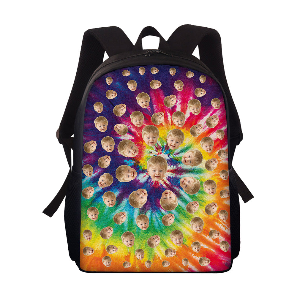 Custom Face Backpack Personalised Multicolor School Bag - MyFaceTshirt