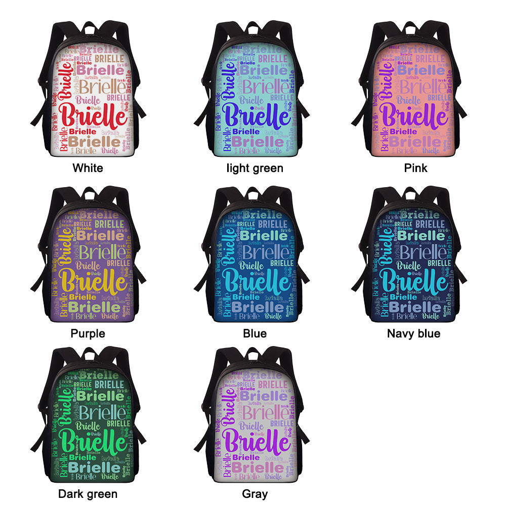 Custom Name Design Backpack Personalised School Bag for Boys Girls - MyFaceTshirt
