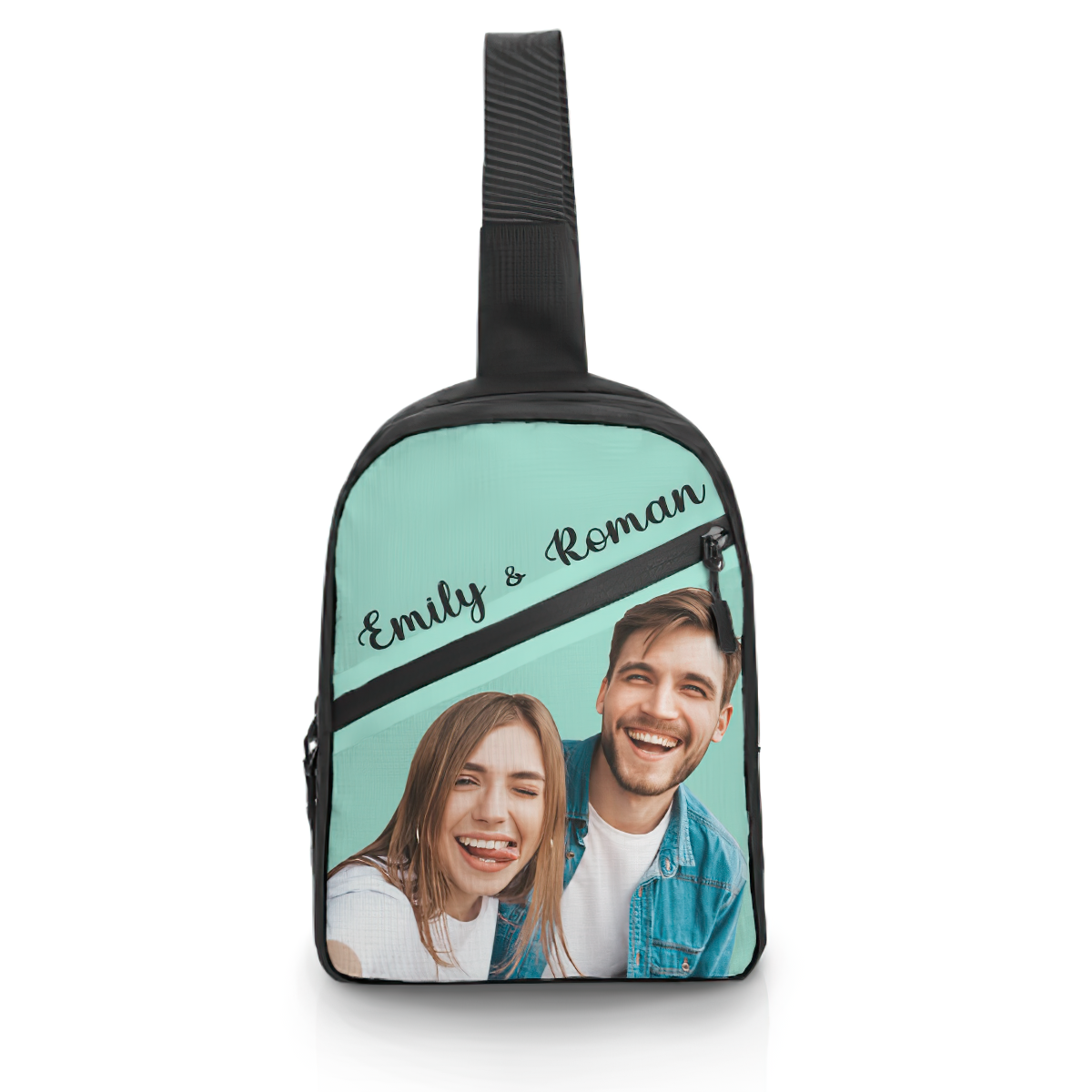 Custom Photo Functional Men Chest Bag Streetwear Bag Personalized Text Women Black Belt Bag Shoulder Crossbody Bag - MyFaceTshirt