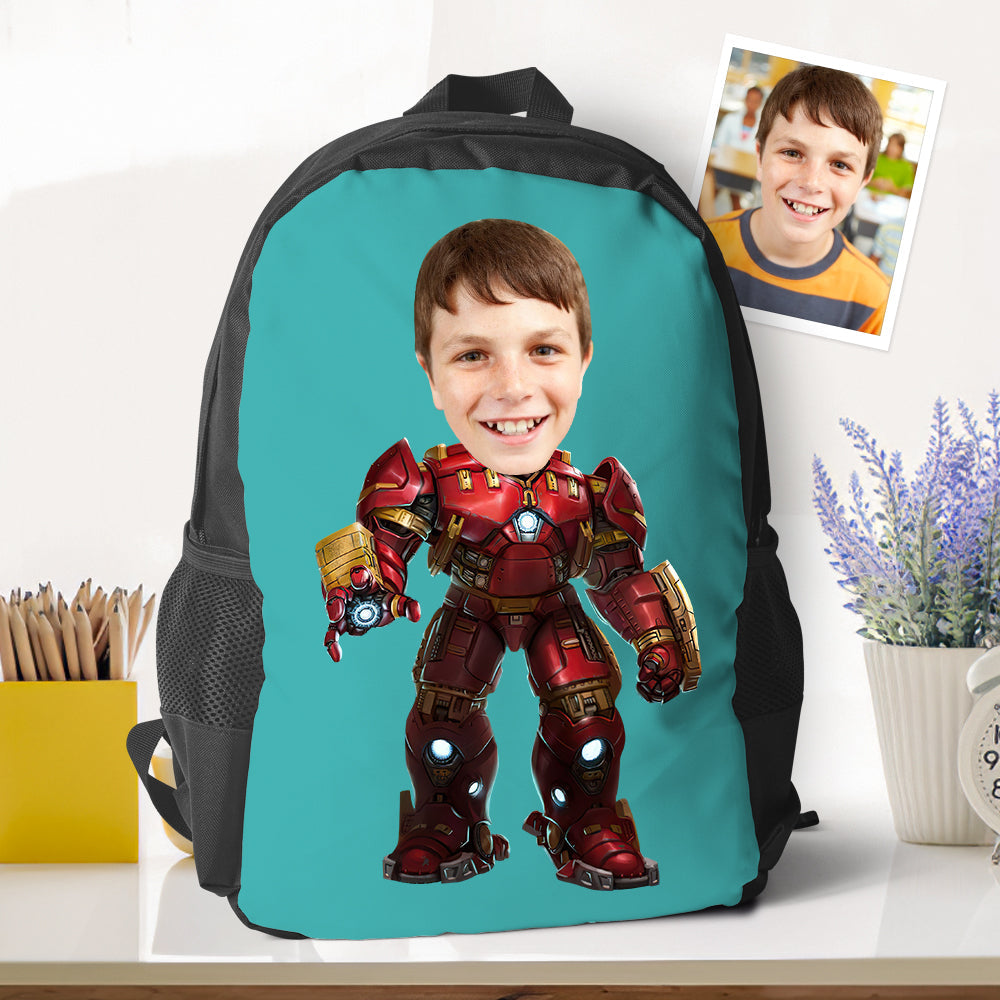 Customizable Hulkbuster Armor Minime Backpacks Back To School Gifts For Kids Boys Gifts - MyFaceTshirt