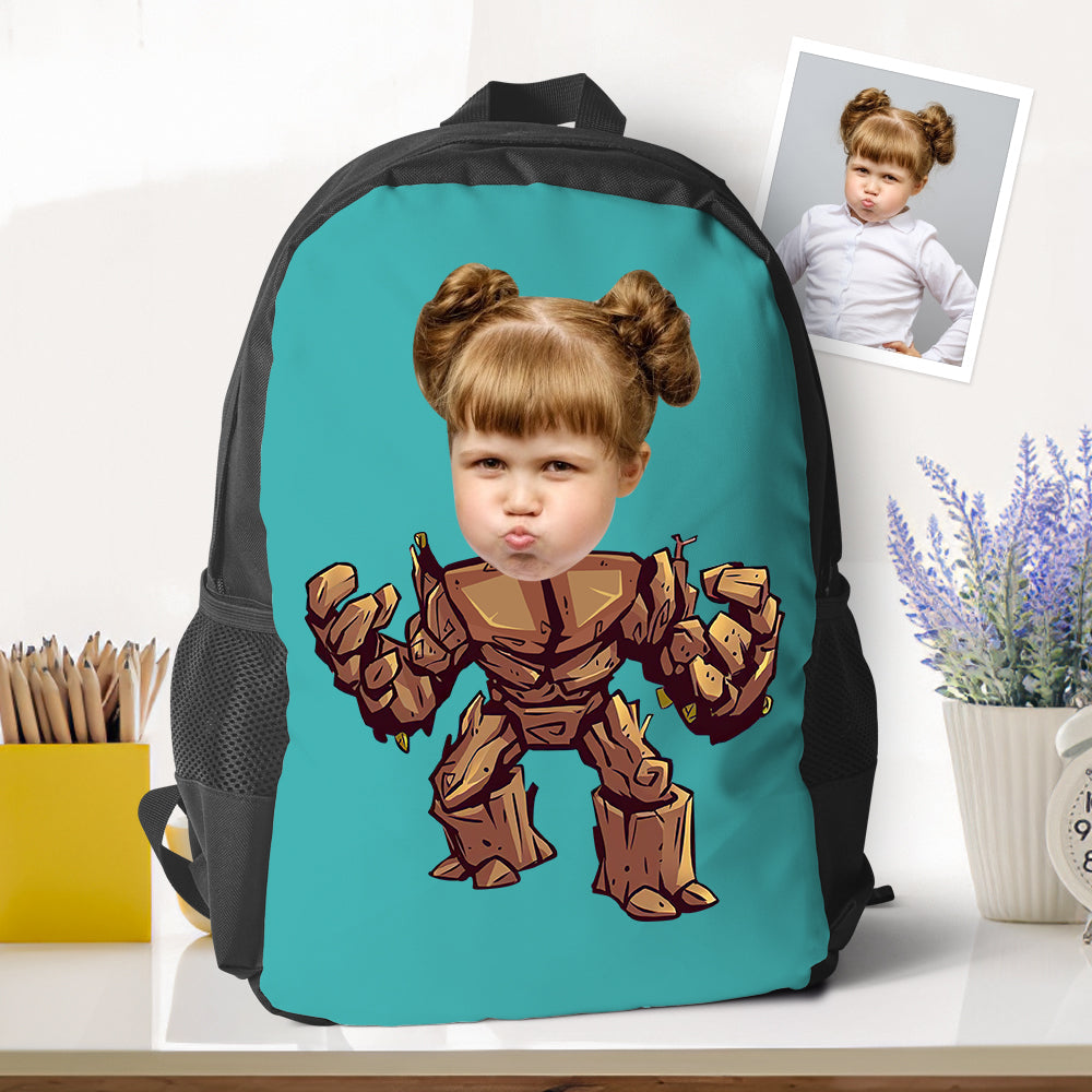 Personalized Groot Minime Photo Backpack Back To School Gifts For Kids Boys - MyFaceTshirt
