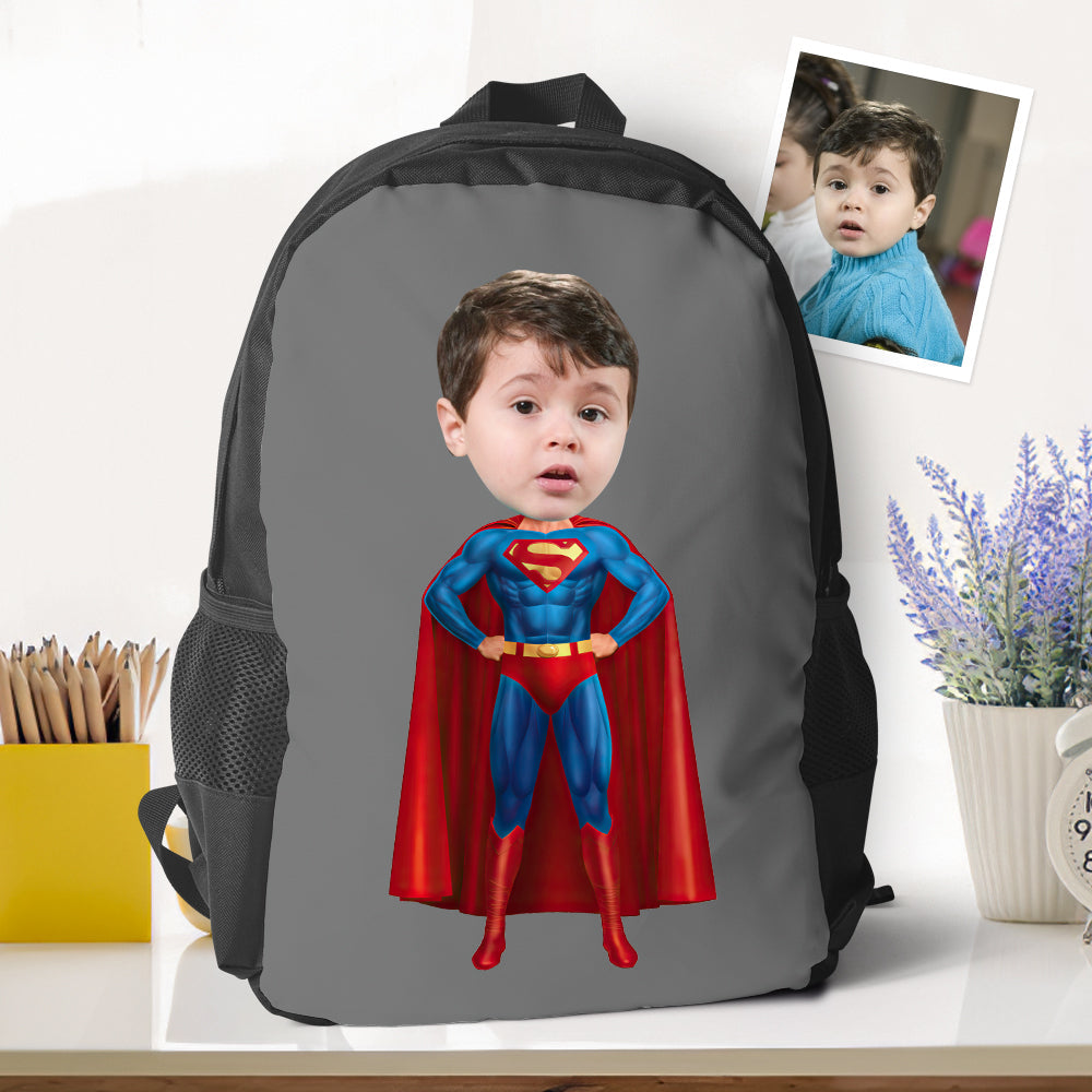 Personalized Superman Backpacks Minime School Bookbags Back To School Gifts For Boys Gifts - MyFaceTshirt