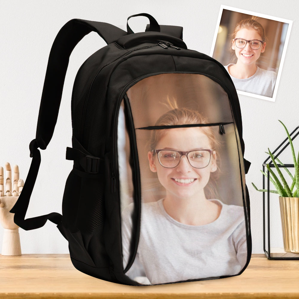 Back to School Custom Photo Backpacks Pack-Sack Personalized Photo Schoolbags - MyFaceTshirt