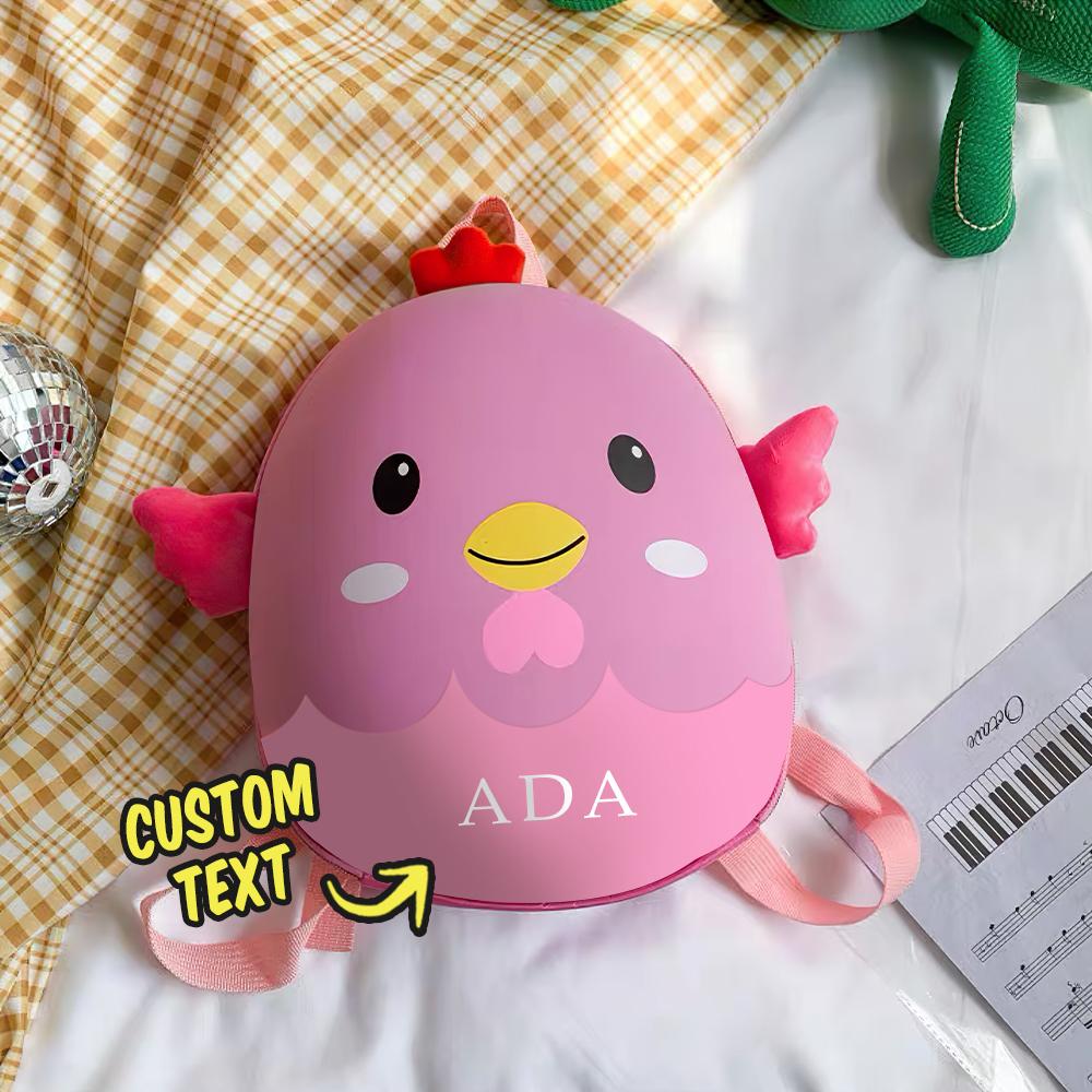 Custom Cartoon Backpack Toddler Backpack Chicken Shape Bag For Kids Engraved - MyFaceTshirt