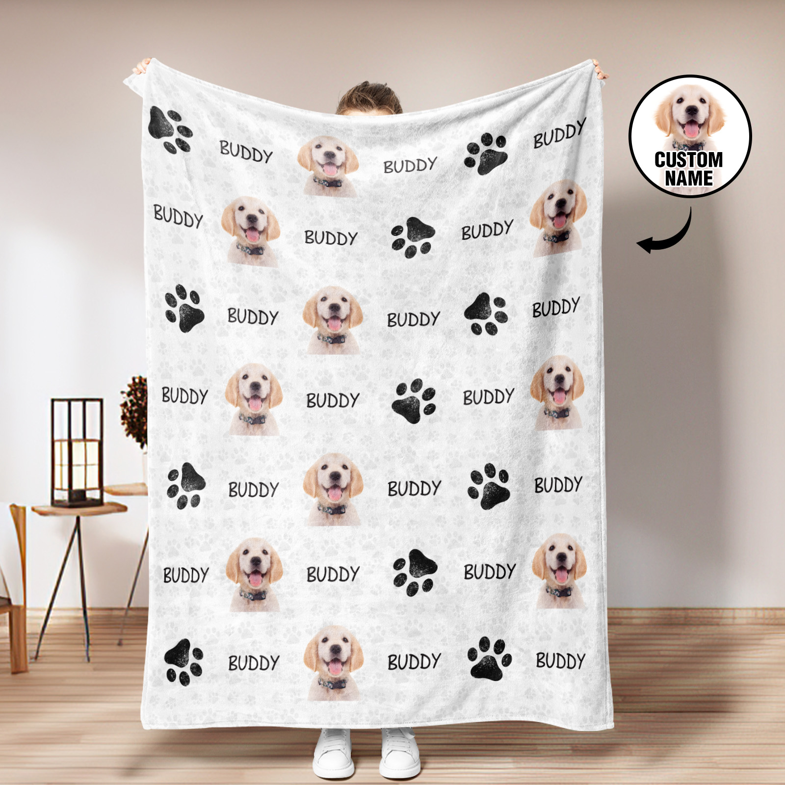 Dog print throw blankets best sale