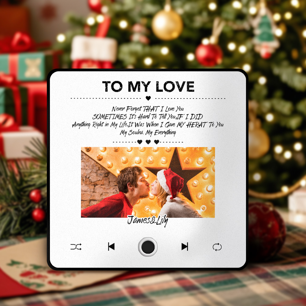 Christmas Music Fridge Magnet with Photo - Play Music to Make Christmas Full of Joy & Memories