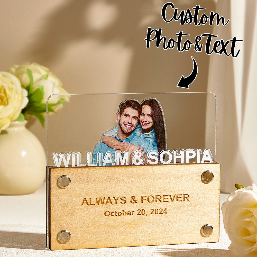 Personalized Photo Plaque Couple Plaque Home Decor Gift for Lover - MyFaceTshirt