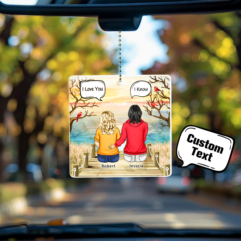 Custom Car Ornament Memorial Gift for Family, Friends, Siblings and the Deceased Acrylic Ornament - MyFaceTshirt