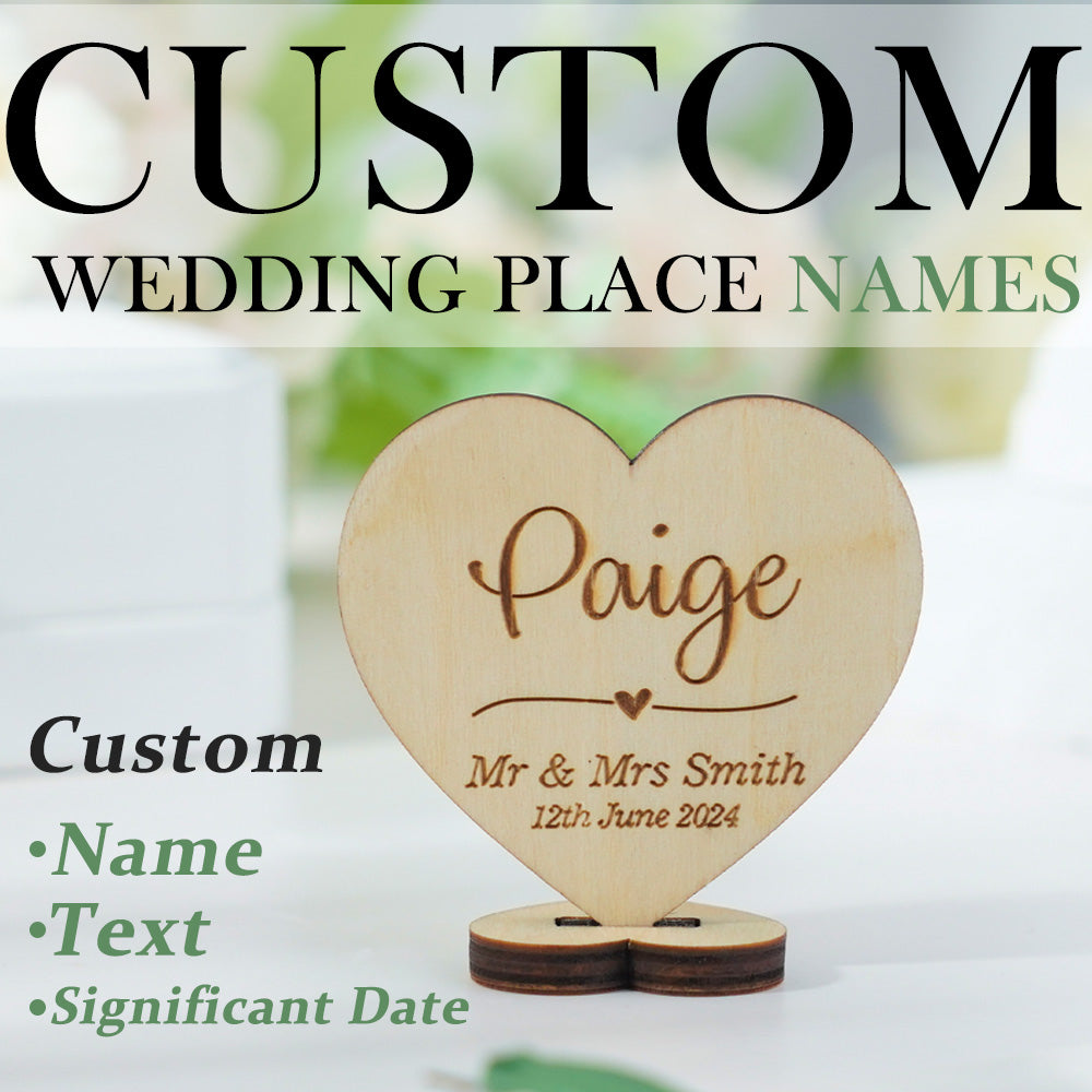 Personalized Wooden Wedding Placenames Custom Place Cards Wedding Table Decorations - MyFaceTshirt
