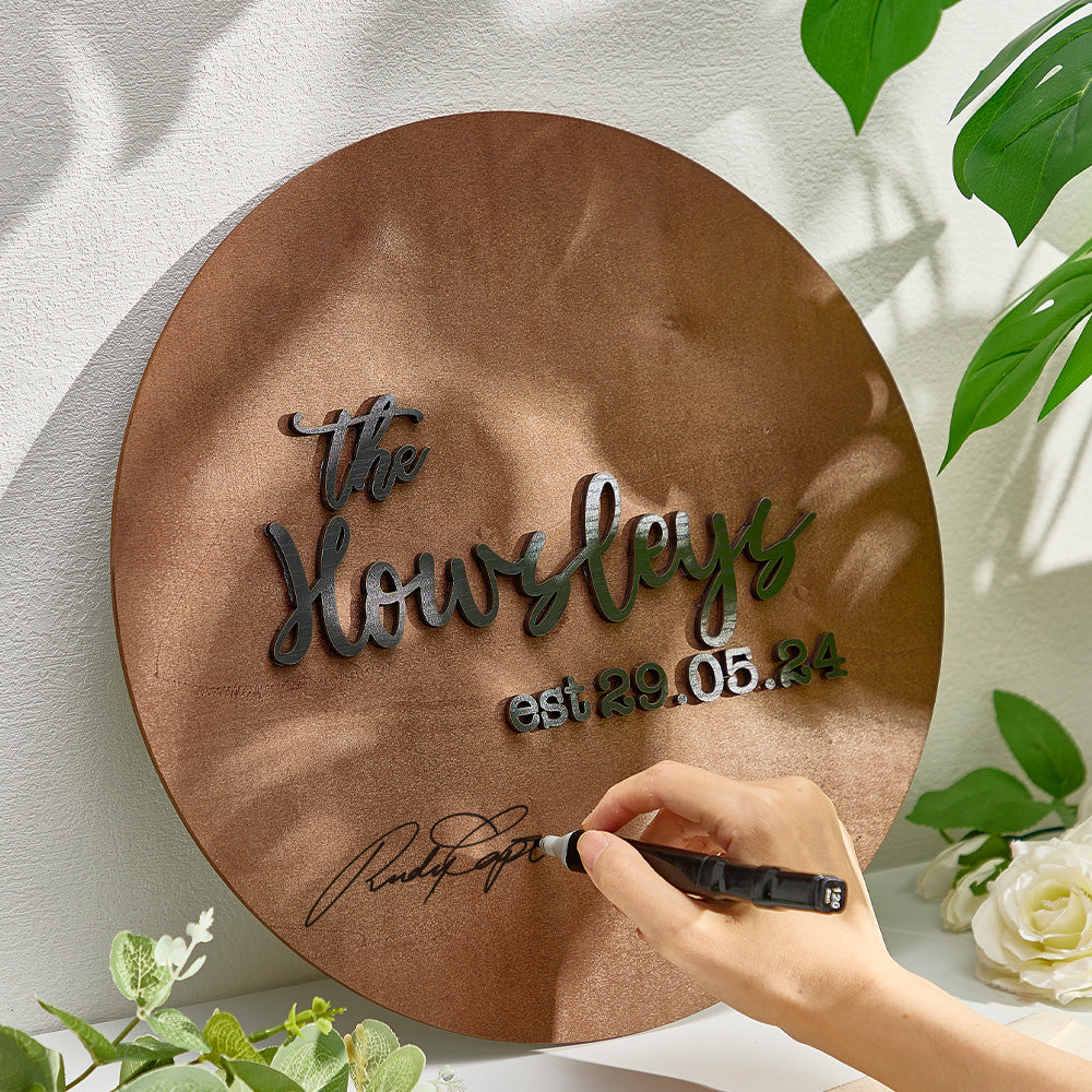 Personalized Wedding Guestbook Sign Custom Wooden Guestbook