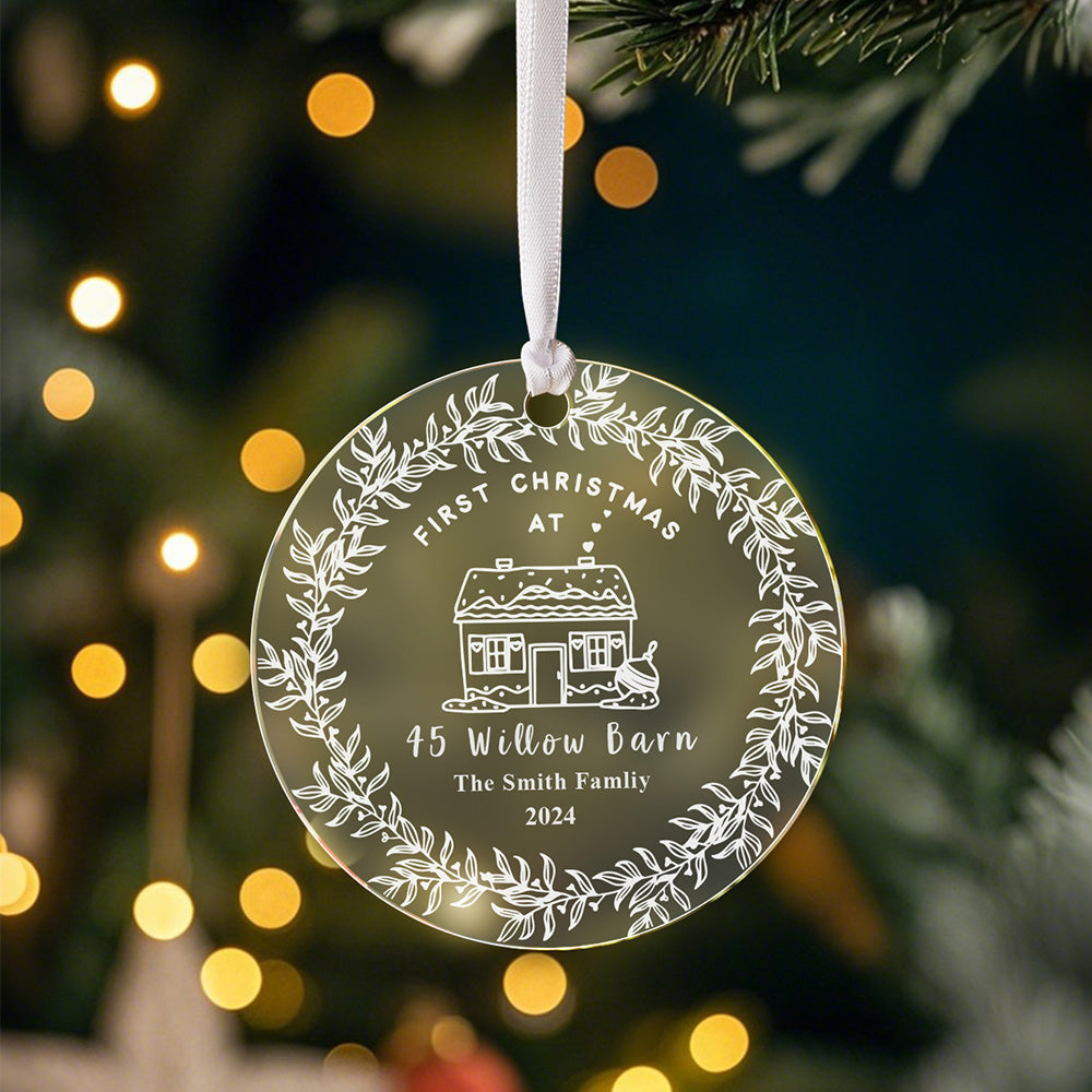 Personalised First Home Christmas Ornament Christmas Decorations New Home Gift - MyFaceTshirt