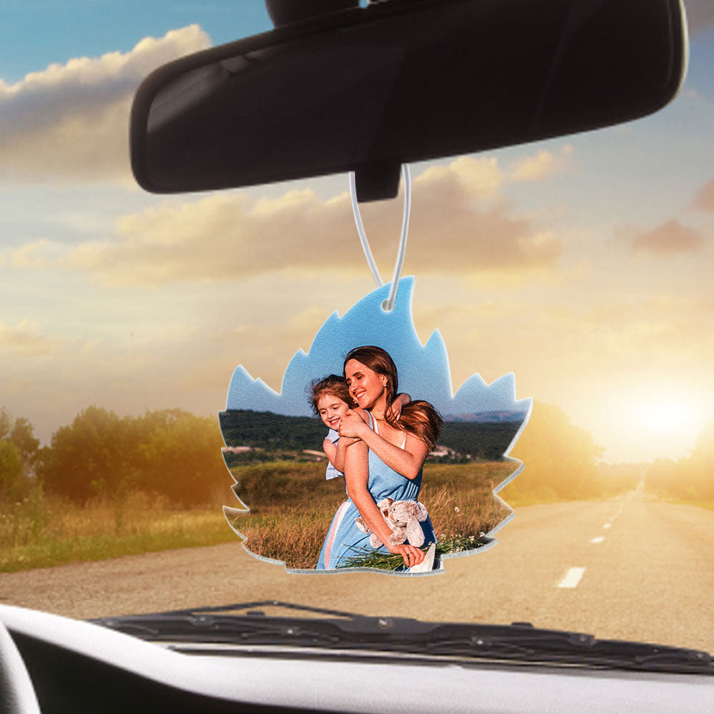 Personalized Leaves Air Freshener Custom Hanging Car Air Freshener with Essential Oils for Women Man - MyFaceTshirt