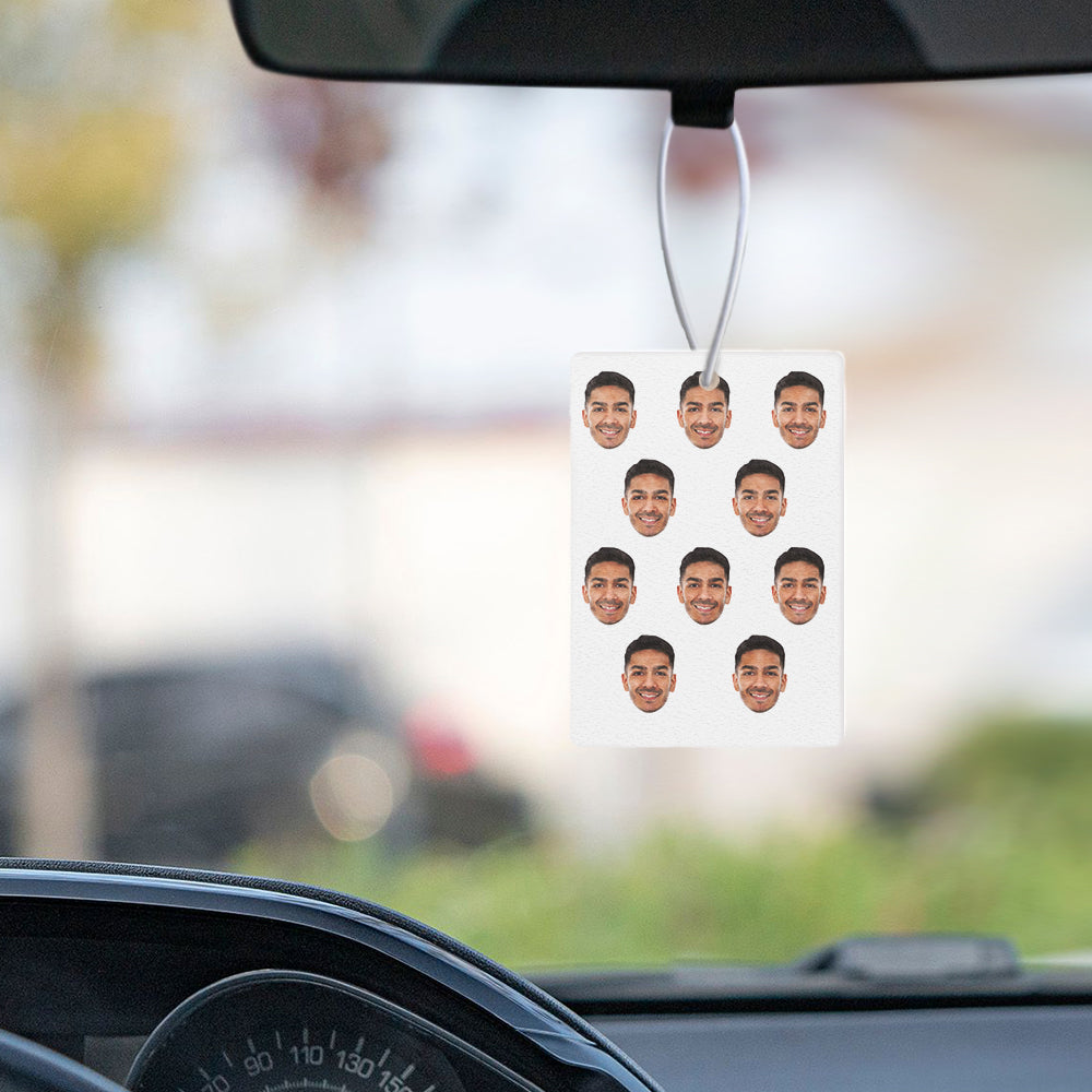 Custom Face Car Air Freshener Rearview Mirror Ornament Funny Air Freshener Gifts for Him - MyFaceTshirt