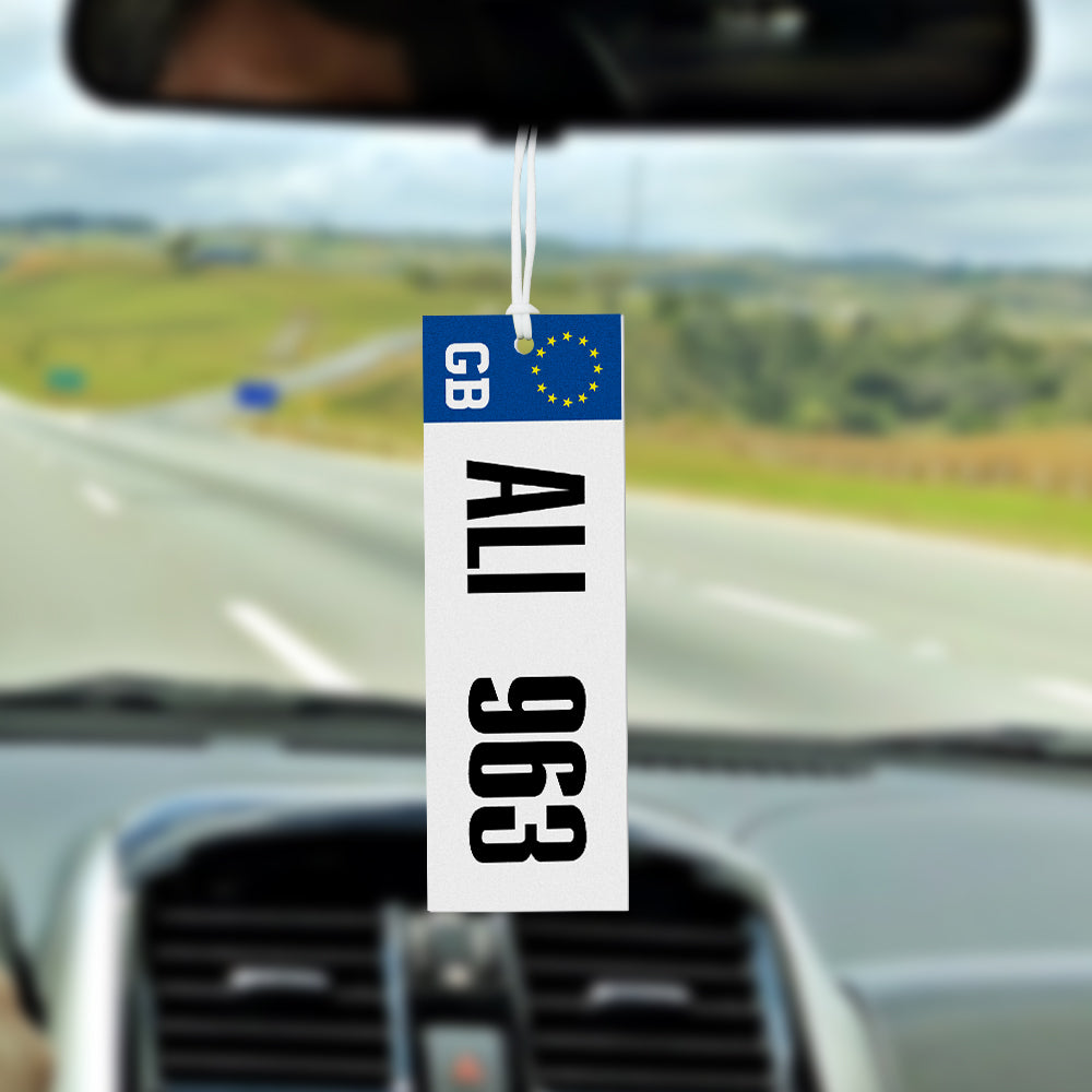 personalized Car Air Freshener with Car Number Plate Car Air Freshener Gifts - MyFaceTshirt