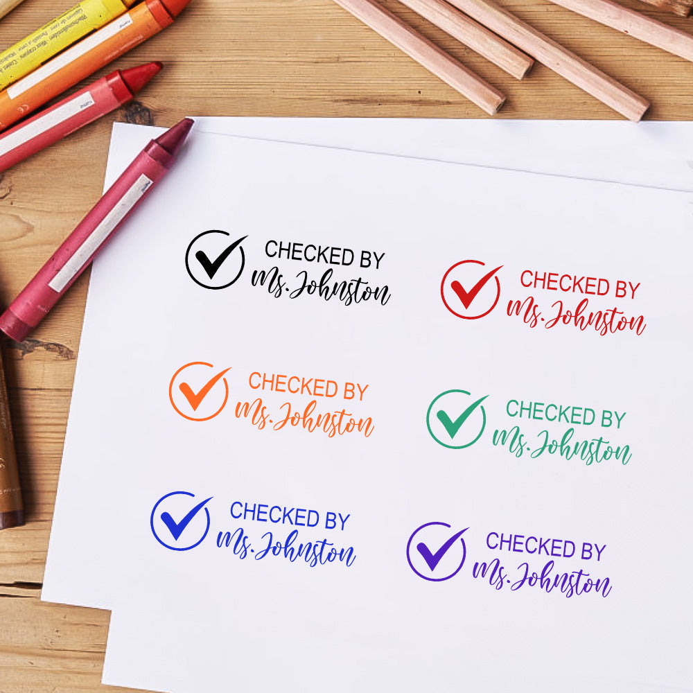 Personalized Teacher Stamp with Name Classroom Teacher Stamp for Teacher Gifts - mysiliconefoodbag