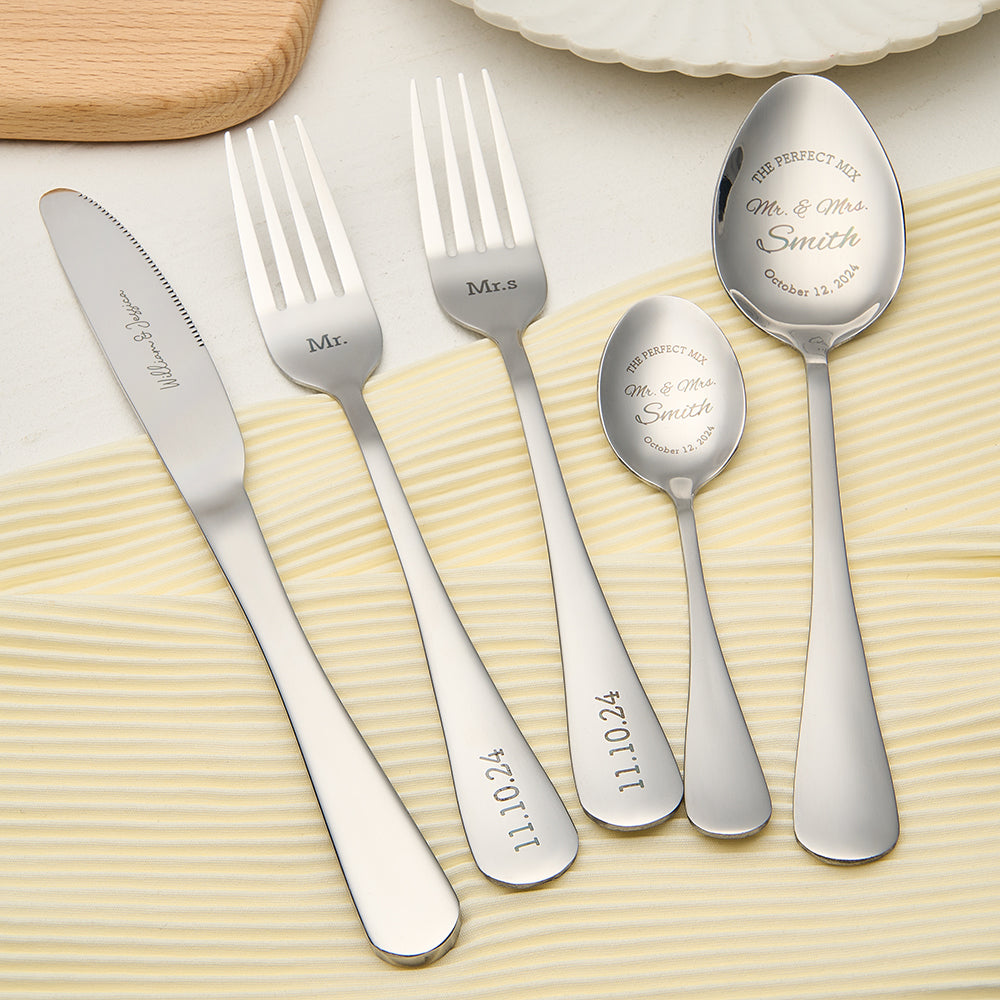 Personalized Wedding Tableware Mr & Mrs Wedding Forks Wedding Gift - MyFaceTshirt