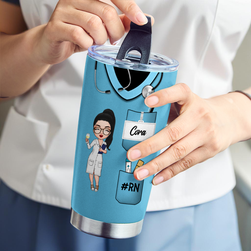Custom Accessories Tumbler Cup Personalized Text and Tumbler Cup Medical Gift for Nurse