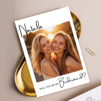 Personalized Bridesmaid Proposal Card Bridesmaid Card - MyFaceTshirt