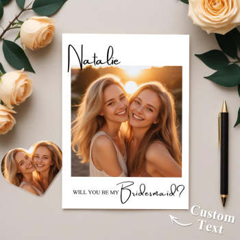 Personalized Bridesmaid Proposal Card Bridesmaid Card - MyFaceTshirt