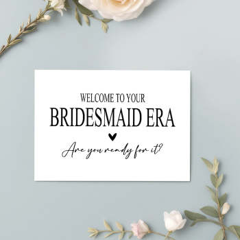Bridesmaid Era Proposal Card Bridesmaid Gift - MyFaceTshirt