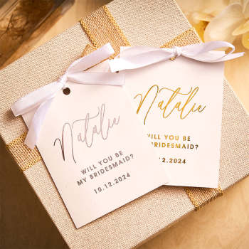 Personalized Bridesmaid Proposal Cards Foiled Bridesmaid Cards Wedding Card for Her - MyFaceTshirt