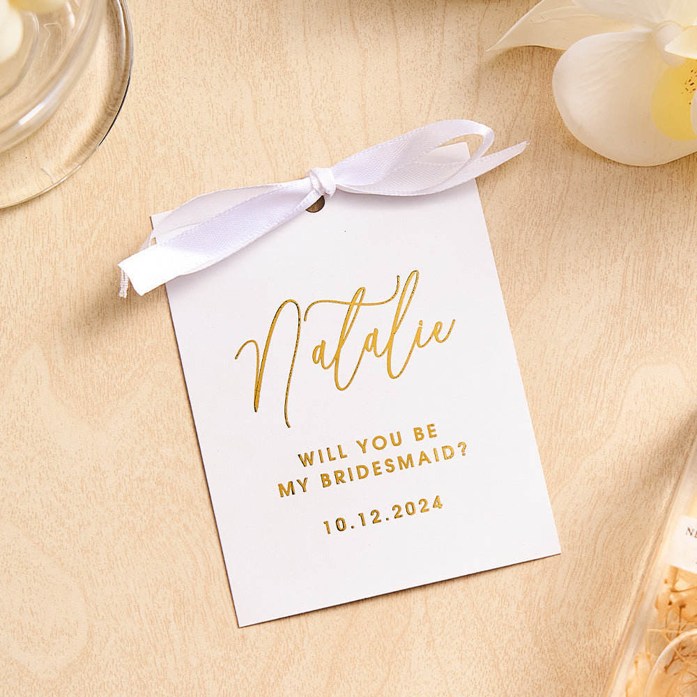 Personalized Bridesmaid Proposal Cards Foiled Bridesmaid Cards Wedding Card for Her