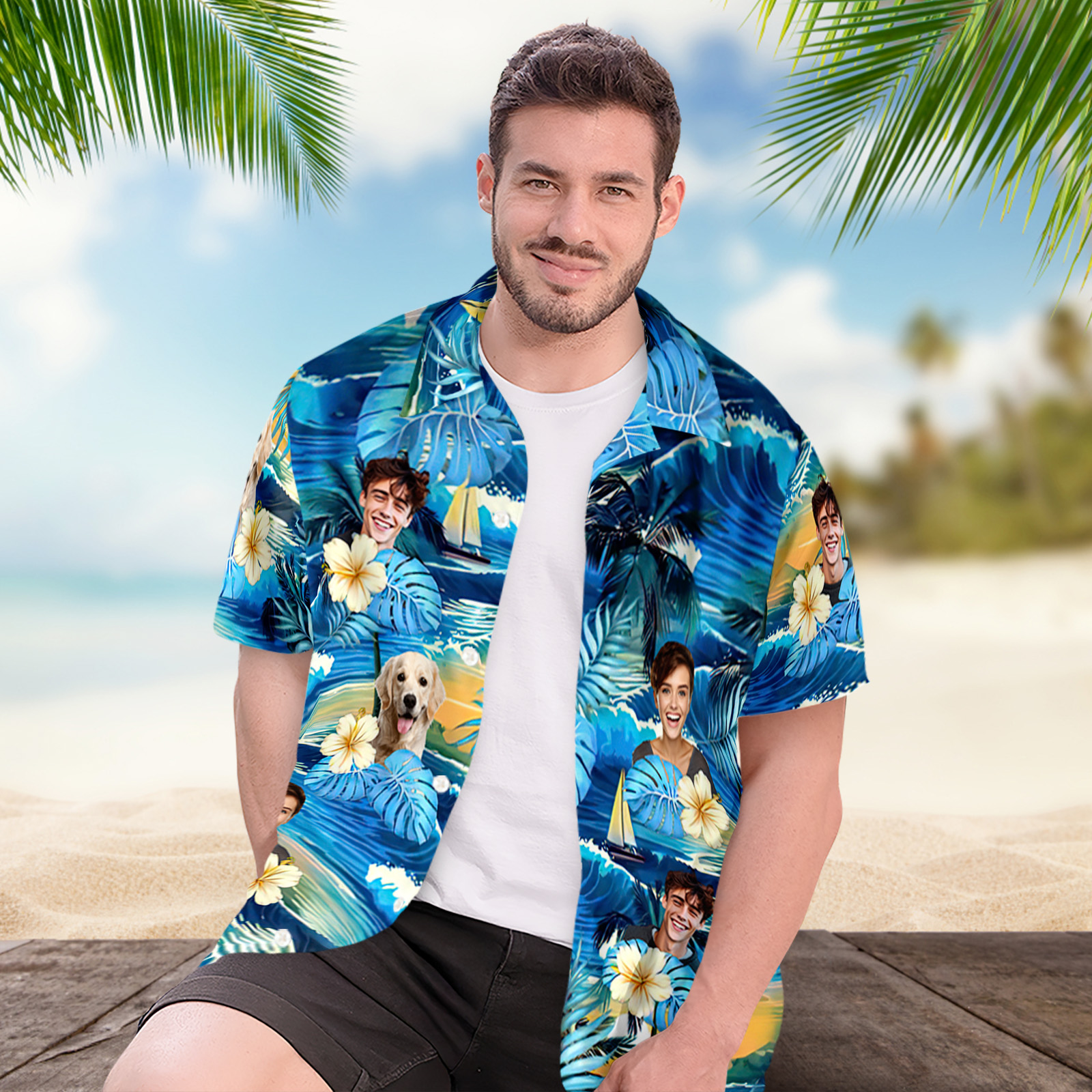 Custom Photo Summertime Is Calling Me - Dog & Cat Personalized Custom Unisex Tropical Hawaiian Aloha Shirt Gift For Pet Lovers